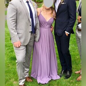 Hayley Paige Occasions Rouge Purple Bridesmaid Maxi Dress – Formal Wedding